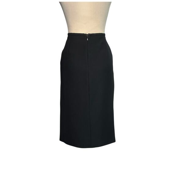 Armani Colezzioni black side ruched tulip skirt size 2 - Picture 2 of 13